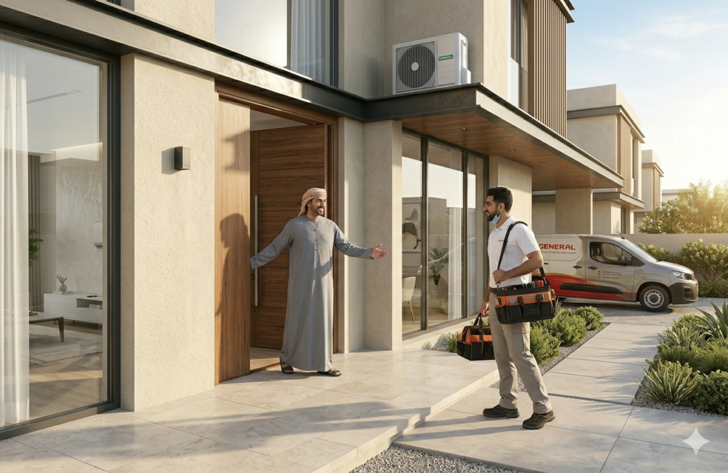 Professional AC contracting services for commercial and residential projects in Dubai UAE